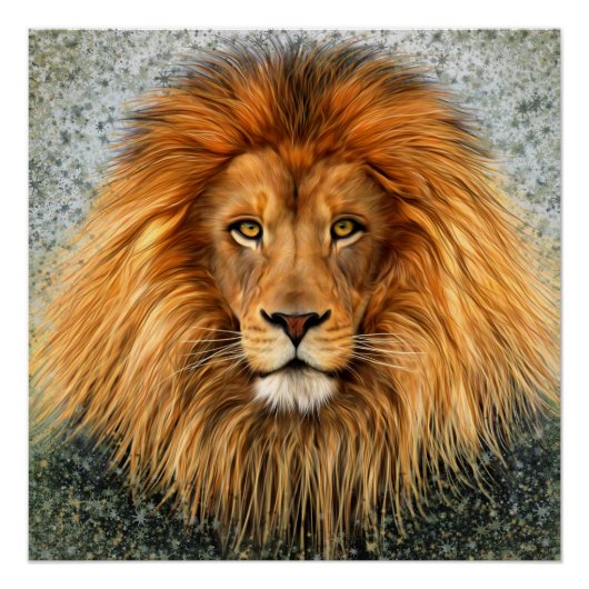 Afbeelding voor lionfotografie verf kunst poster (Voorkant)