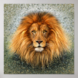 Afbeelding voor lionfotografie verf kunst poster