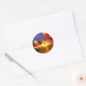afbeelding voor luchtballon ronde sticker (Envelop)