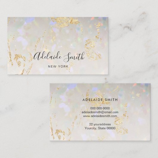 afbeelding voor optische textuur visitekaartje (Voorkant / Achterkant)