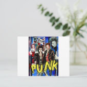 afbeelding voor punk rockmuziek mode briefkaart (Staand voorkant)