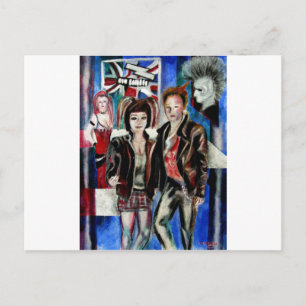 afbeelding voor punk rockmuziek mode briefkaart
