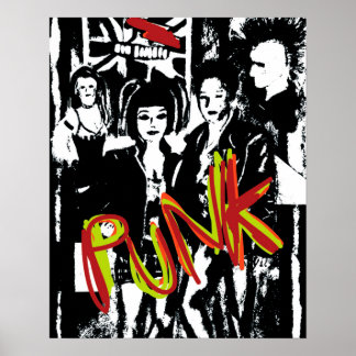 afbeelding voor punk rockmuziek mode poster