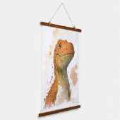 Afbeelding waterverf Dinosaur Hangend Wandkleed (Gebogen)