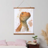 Afbeelding waterverf Dinosaur Hangend Wandkleed (Slaapkamer)