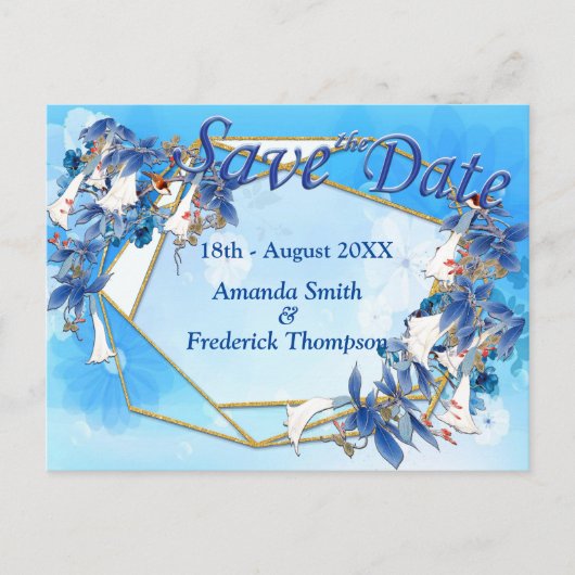 Afbeelding Waterverf Moon-flower Aankondigingskaart (Voorkant)