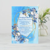 Afbeelding Waterverf Moon flower Couple Shower Kaart (Staand voorkant)