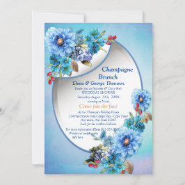 Afbeelding Waterverf Moon flower Couple Shower Kaart