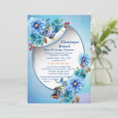 Afbeelding Waterverf Moon flower Couple Shower Kaart (Staand voorkant)