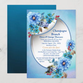 Afbeelding Waterverf Moon flower Couple Shower Kaart
