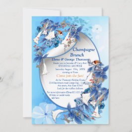 Afbeelding Waterverf Moon flower Couple Shower Kaart