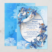 Afbeelding Waterverf Moon flower Couple Shower Kaart (Voorkant / Achterkant)