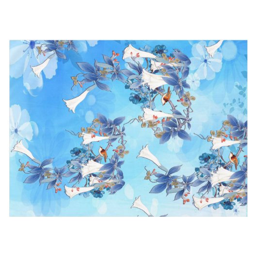 Afbeelding Waterverf Moon-flower Tafelkleed (Voorkant (Horizontaal))