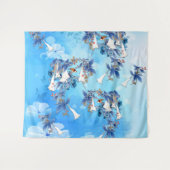 Afbeelding Waterverf Moon-flower Wandkleed (Voorkant (horizontaal))