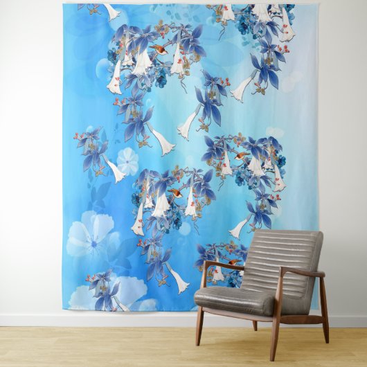 Afbeelding Waterverf Moon-flower Wandkleed (In situ)