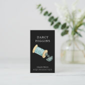 Afbeelding Waterverf Seamstress Tailor Black Visitekaartje (Staand voorkant)