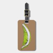 Afbeelding waterverf van Lemon Slice-vruchten Bagagelabel (Voorkant verticaal)