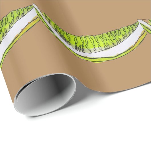 Afbeelding waterverf van Lemon Slice-vruchten Cadeaupapier (Rol Hoek)