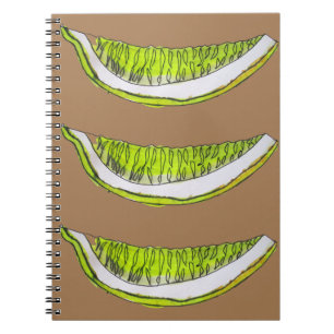 Afbeelding waterverf van Lemon Slice-vruchten Notitieboek