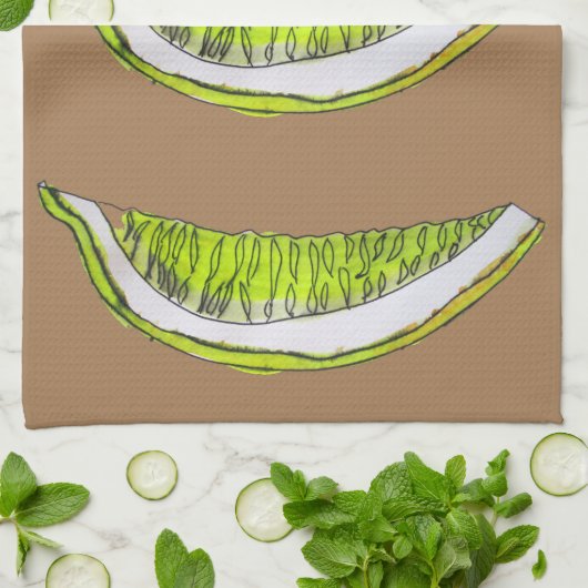 Afbeelding waterverf van Lemon Slice-vruchten Theedoek (Gevouwen)