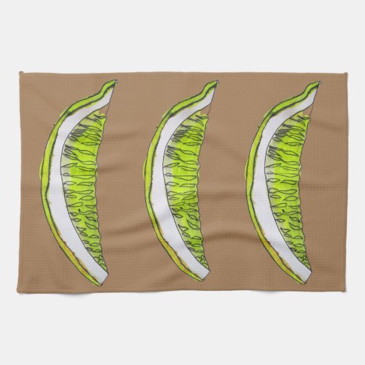 Afbeelding waterverf van Lemon Slice-vruchten Theedoek (Horizontaal)