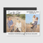 Afbeelding Weddenschap bespaart de Datummagneten,  Magnetische Uitnodiging (Voorkant / Achterkant)