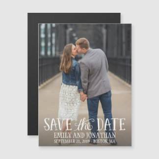 Afbeelding Wedding Save the Date Magnets, Geletter Magnetische Uitnodiging