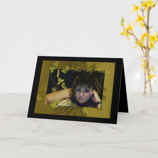 Afbeelding Wenskaart Kaart (Gele Bloem)