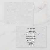 Afbeelding wit leder. visitekaartje (Voorkant / Achterkant)