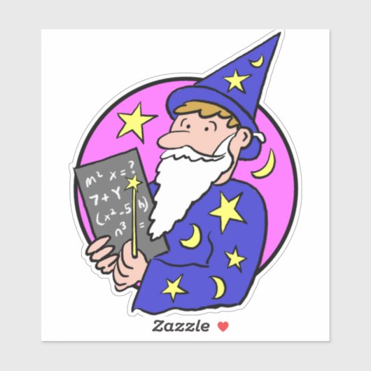 Afbeelding Wizard in Kleurkiezer Sticker (Vel)