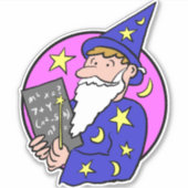 Afbeelding Wizard in Kleurkiezer Sticker (Voorkant)