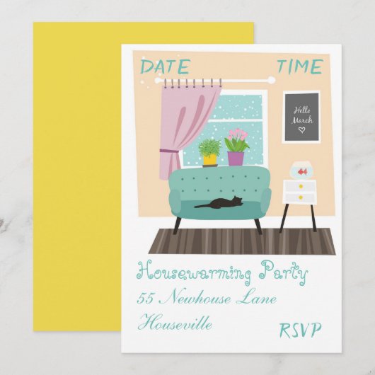 Afbeelding woonkamer in de kliniek kaart (Voorkant / Achterkant)