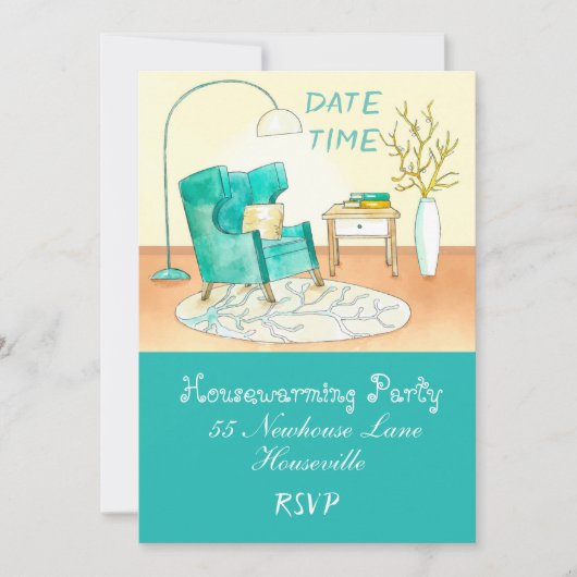 Afbeelding woonkamer in de kliniek kaart (Voorkant)