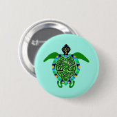 Afbeelding - Zee SCHILDPAD - Dierenvriend - Ocean Ronde Button 5,7 Cm (Voorkant /achterkant)
