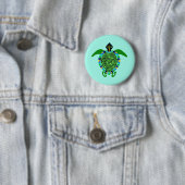 Afbeelding - Zee SCHILDPAD - Dierenvriend - Ocean Ronde Button 5,7 Cm (In situ)