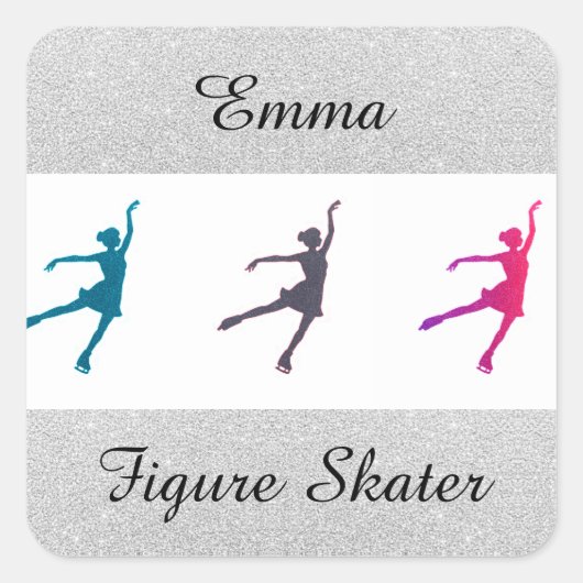 Afbeelding Zilveren sluiting Vierkante Sticker (Voorkant)