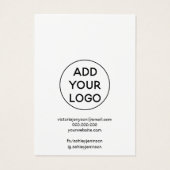 Afbeelding zwart-wit logo juwelen ketting visitekaartje (Achterkant)