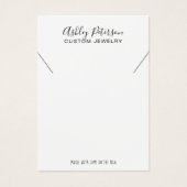 Afbeelding zwart-wit logo juwelen ketting visitekaartje (Voorkant)