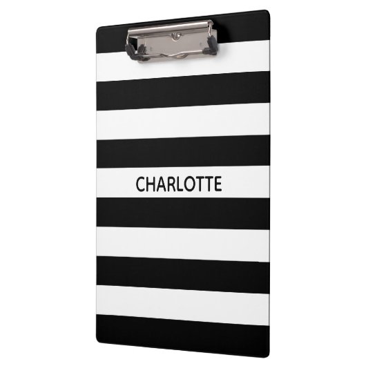 Afbeelding zwart-wit strepen, aangepaste naam mono klembord (Links)