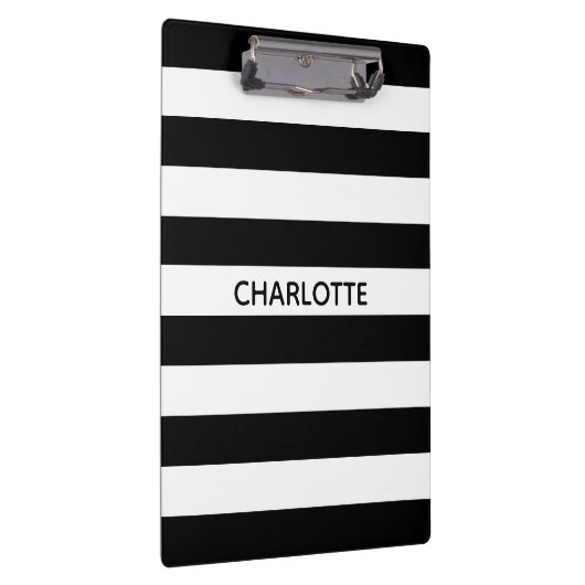 Afbeelding zwart-wit strepen, aangepaste naam mono klembord (Rechts)