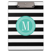 Afbeelding zwart-wit stripes - Gepersonaliseerd mo Klembord (Voorkant)