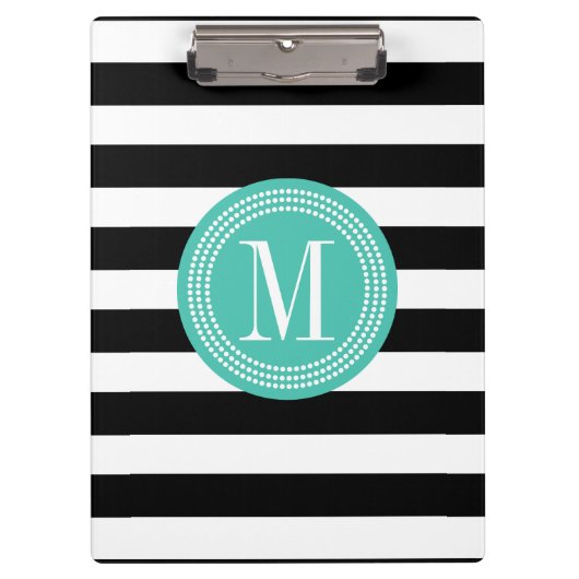 Afbeelding zwart-wit stripes - Gepersonaliseerd mo Klembord (Voorkant)