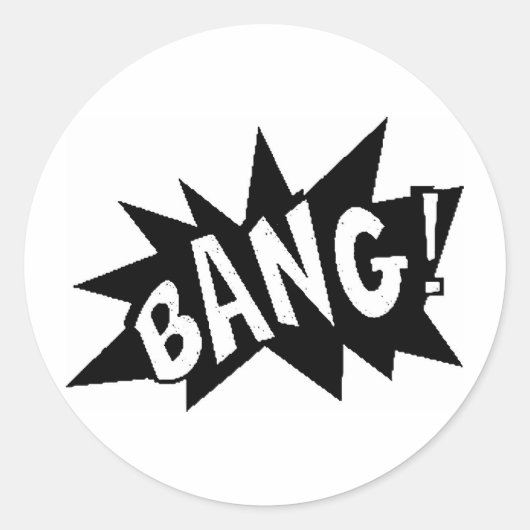 afbeeldingen3 BANG-explosies luide strips Ronde Sticker (Voorkant)