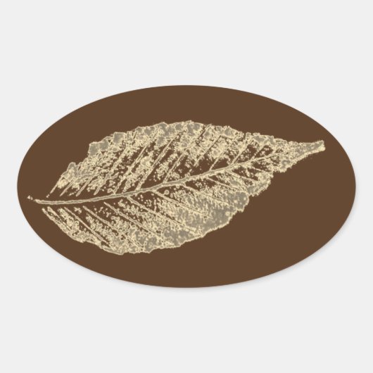 Afbeeldingen afkomstig van direct natuur blad prin ovale sticker (Voorkant)