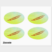 Afbeeldingen afkomstig van direct natuur blad prin ovale sticker (Vel)