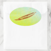 Afbeeldingen afkomstig van direct natuur blad prin ovale sticker (Tas)