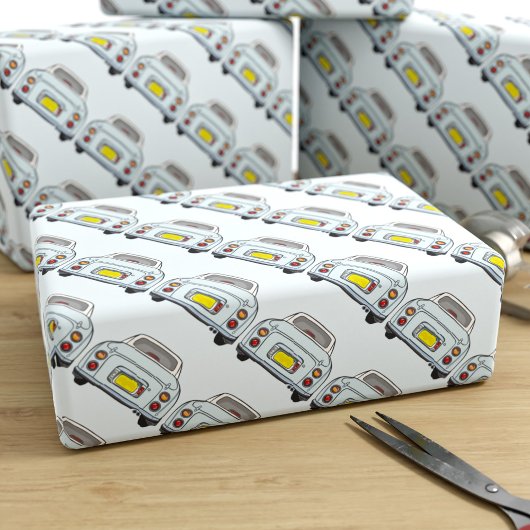 Afbeeldingen Bleek Aqua Blue Figaro Verpakkingspap Cadeaupapier