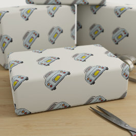 Afbeeldingen Bleek Aqua Figaro Car Wrapping Paper Cadeaupapier