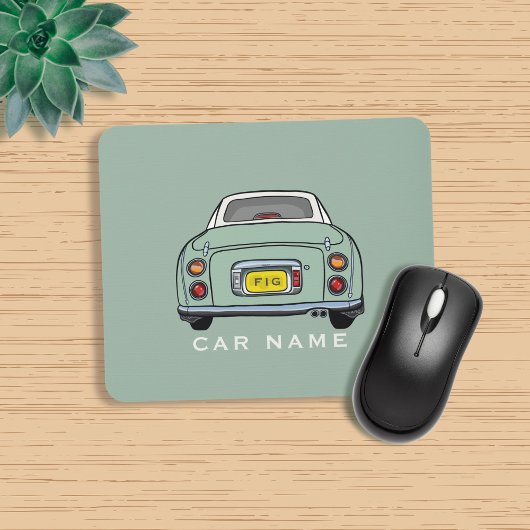 Afbeeldingen Emerald Green Figaro Auto Name Monogr Muismat