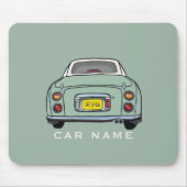 Afbeeldingen Emerald Green Figaro Auto Name Monogr Muismat (Voorkant)